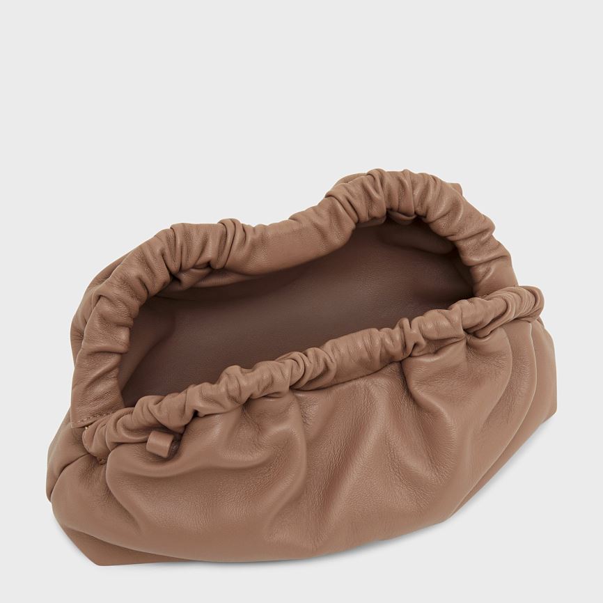 Women's Mansur Gavriel Mini Cloud Clutch Bags Brown | AU 0M97NX